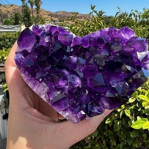 High Quality Amethyst Cluster Heart - Uruguay